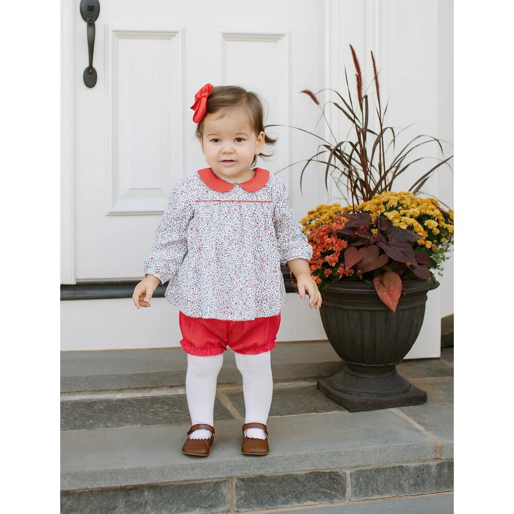 Marco & Lizzy Isabella Fall Baby Girl's Red Bloomer set‎ NWT size 18 mo